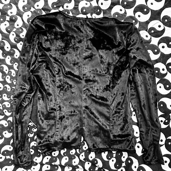 Black Velvet Jacket Women’s M - Picture 4 of 7